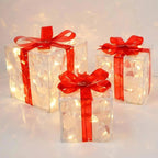 Lighted Christmas Present Boxes, Set of 3
