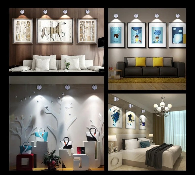 Kabelloser LED-Strahler – klebt an der Wand, dreht sich zum Objekt – Bild 4