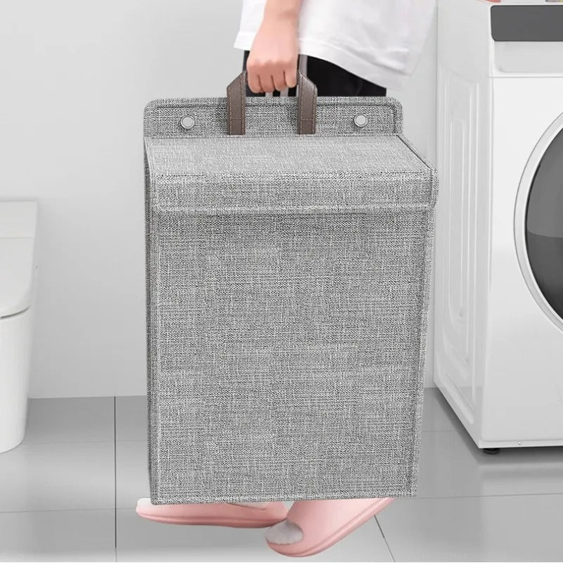 Wäschekorb für die Wand – klappt flach zusammen, klebt ohne Bohren – Bild 3