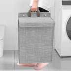 Wall-Mounted Laundry Hamper – Folds Flat and Hangs Without Drilling – Image 3