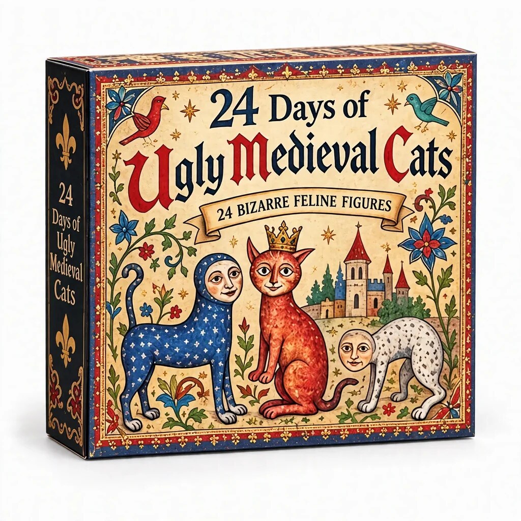 Medieval Cat Advent Calendar – Playful Acrylic Figures