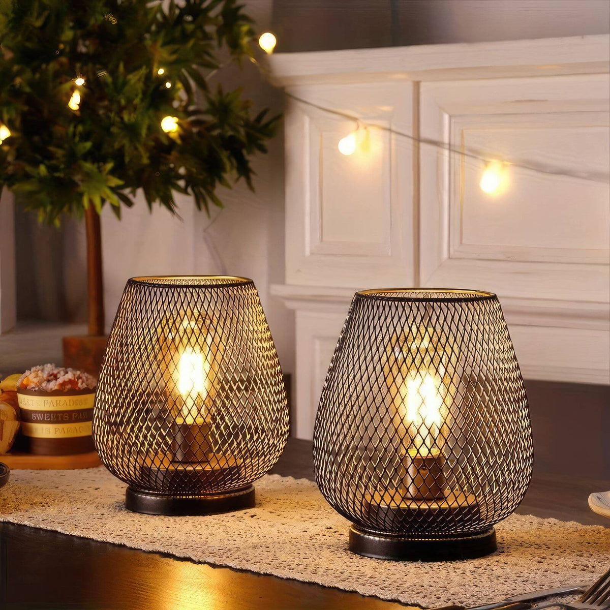 Kabellose LED-Laterne – warmweiß, spritzwassergeschützt – Bild 1