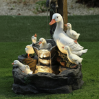 Pedestal Bird Bath with Solar Fountain – Stands on a Stake in the Garden Bed – Image 1