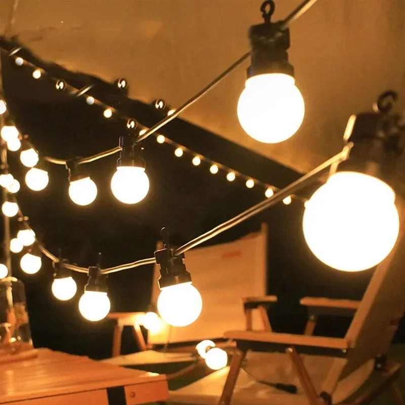 Outdoor Globe String Lights with G50 Bulbs