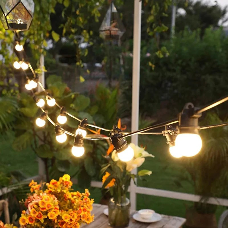 Outdoor Globe String Lights with G50 Bulbs