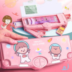 Pencil Case – Cute Korean Design, Waterproof Storage