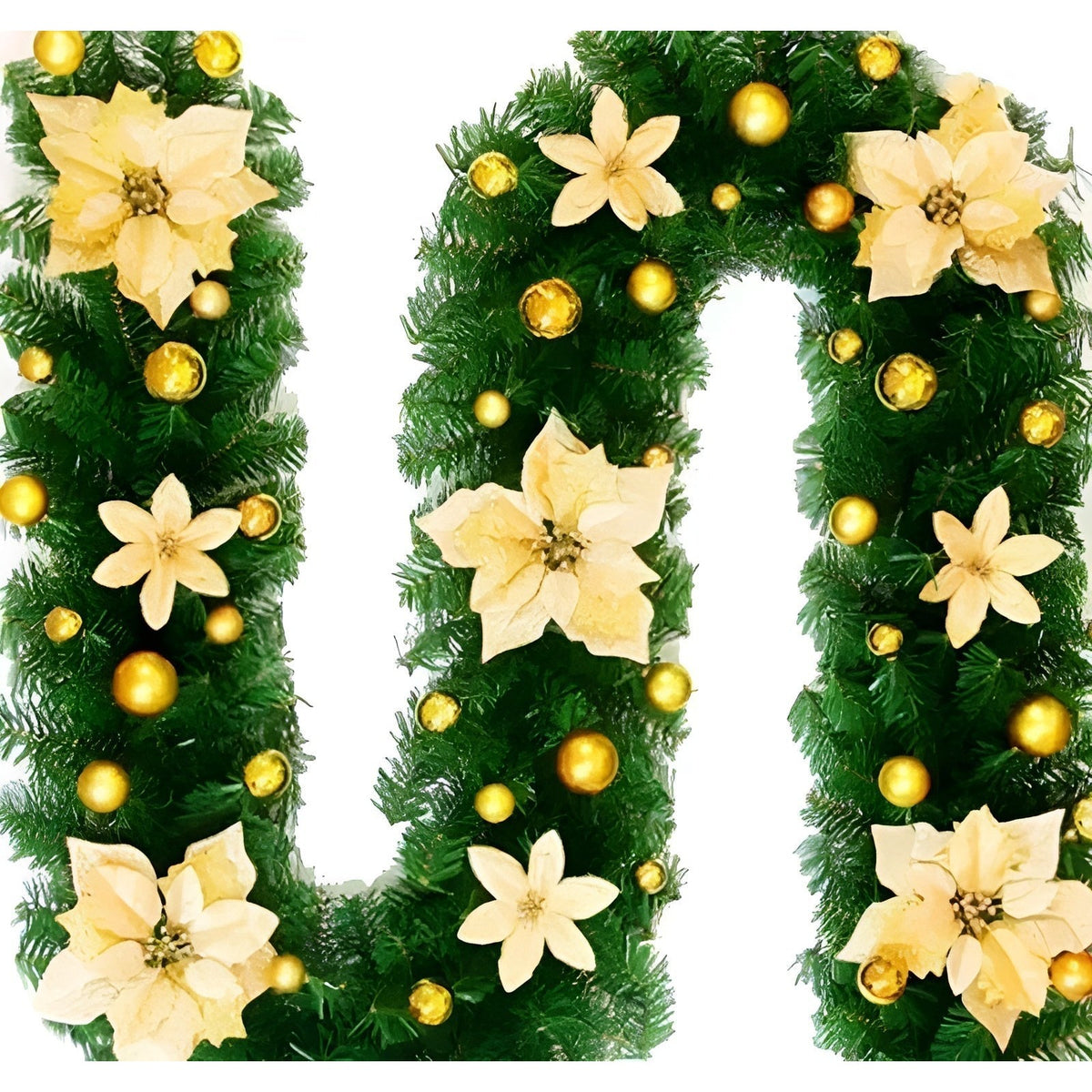Poinsettia Christmas Garland
