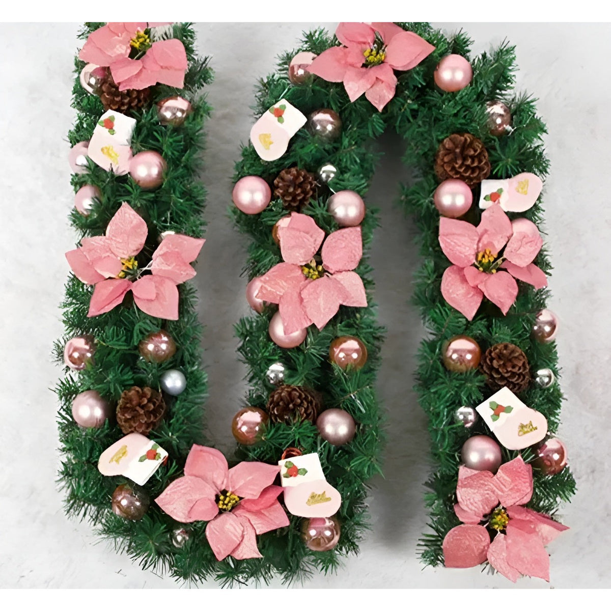 Poinsettia Christmas Garland