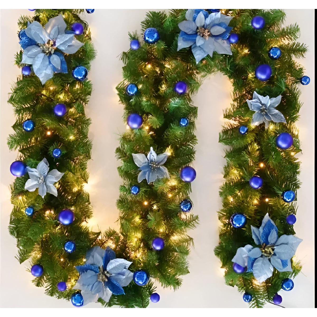Poinsettia Christmas Garland