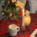 Red Tartan Plaid Christmas Tablecloth