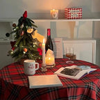 Red Tartan Plaid Christmas Tablecloth