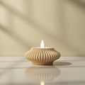 Ribbed Ceramic Tealight Holder