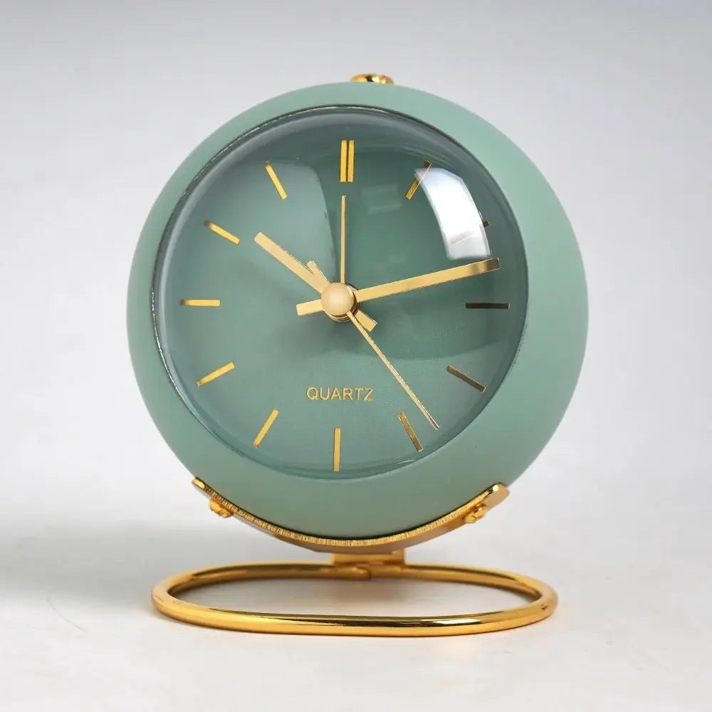 Round Analog Alarm Clock with Night Light