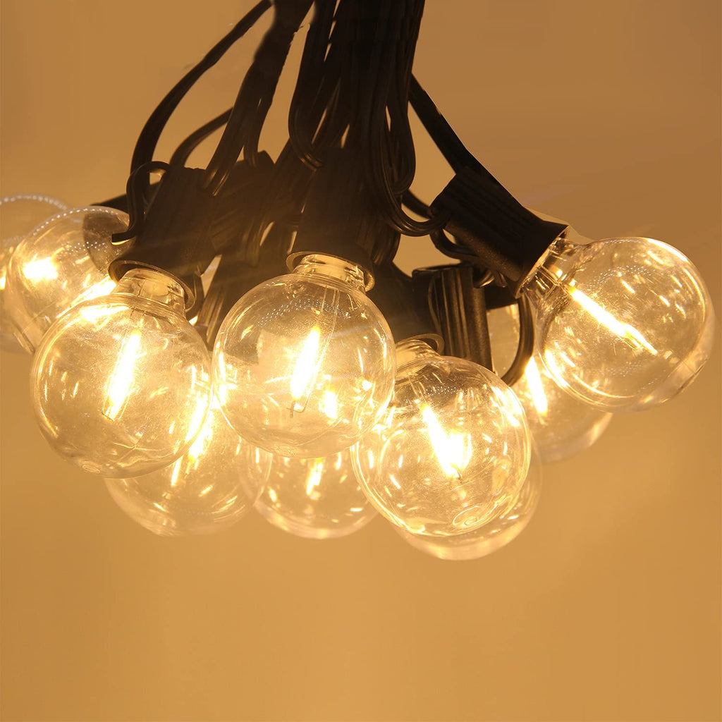 Solar Patio String Lights with G40 Globe Bulbs