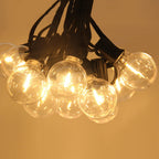 Solar Patio String Lights with G40 Globe Bulbs