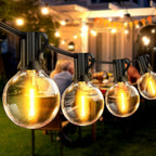 Solar Patio String Lights with G40 Globe Bulbs