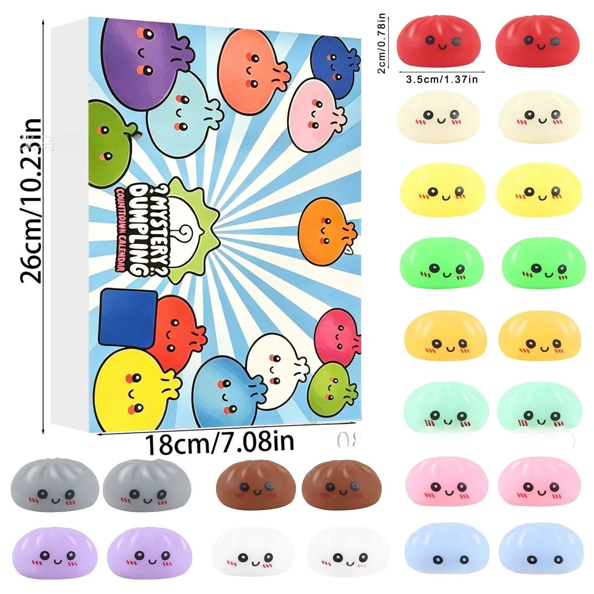 Squishy Advent Calendar – 24 Foam Figures, Three Options