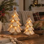 Vintage LED Christmas Tree – Resin, Remote Control