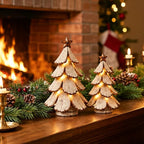 Vintage LED Christmas Tree – Resin, Remote Control