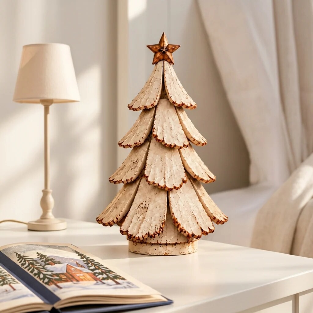 Vintage LED Christmas Tree – Resin, Remote Control