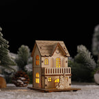 Wooden Christmas House with LED Light