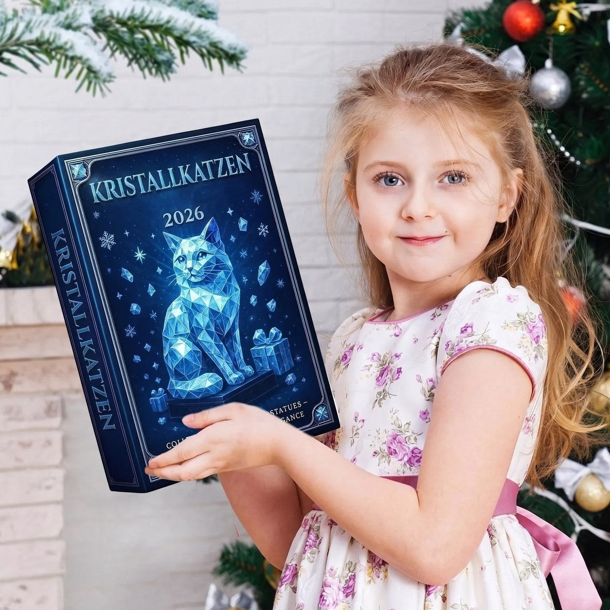 Cat Advent Calendar with 24 Crystal-Look Acrylic Cats – A Different Breed Each Day – Image 3